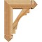 Ekena Millwork Merced Arts and Crafts Rough Sawn Bracket w/ Offset Brace, Western Red Cedar, 6"W x 16"D x 20"H BKT0604X16X20MRC03RWR - alternate 3